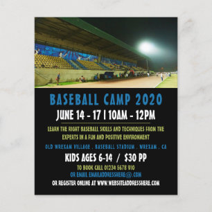 Baseballfeld-Landschaft, Baseballcampanzeigen Flyer