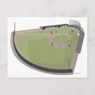 Baseballfeld Postkarte