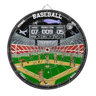 Baseballfeld Sterne Nächte Stadion Haus Dartscheibe