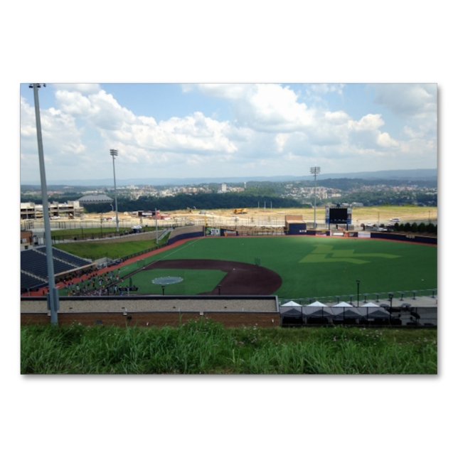 Baseballfeldlesekarten für Erwachsene Tischnummer (Vorderseite)