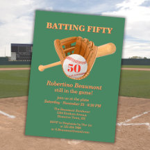Baseballhandschuh Batting Fifty Männer 50. Geburts