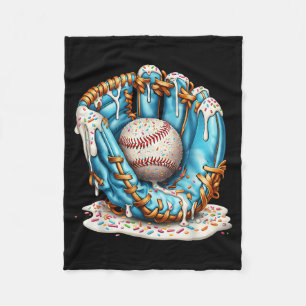 Baseballhandschuh-Eiscreme-Tropfen mit Streuseln M Fleecedecke