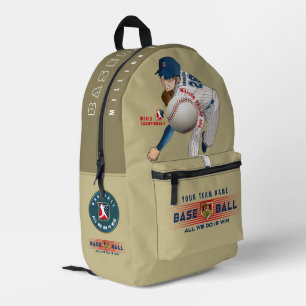 Baseballhelden mit Millionen Dollar-Arm   Bedruckter Rucksack