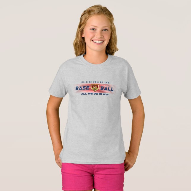 Baseballhelden mit Millionen Dollar-Arm | Kinder T-Shirt (Vorne ganz)