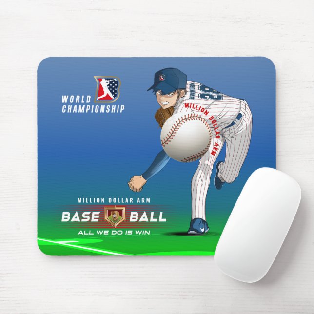 Baseballhelden mit Millionen Dollar-Arm | Mousepad (Mit Mouse)