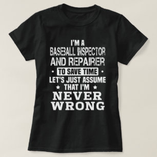 Baseballinspektor und -reparatur T-Shirt