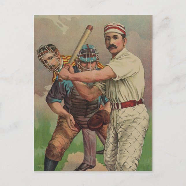 Baseballkarte der alten Zeit um 1895 Postkarte (Vorderseite)