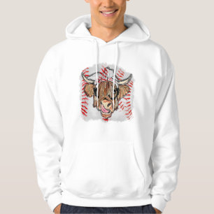 Baseballkuh mit Bandana-Baseballliebhaber Hoodie