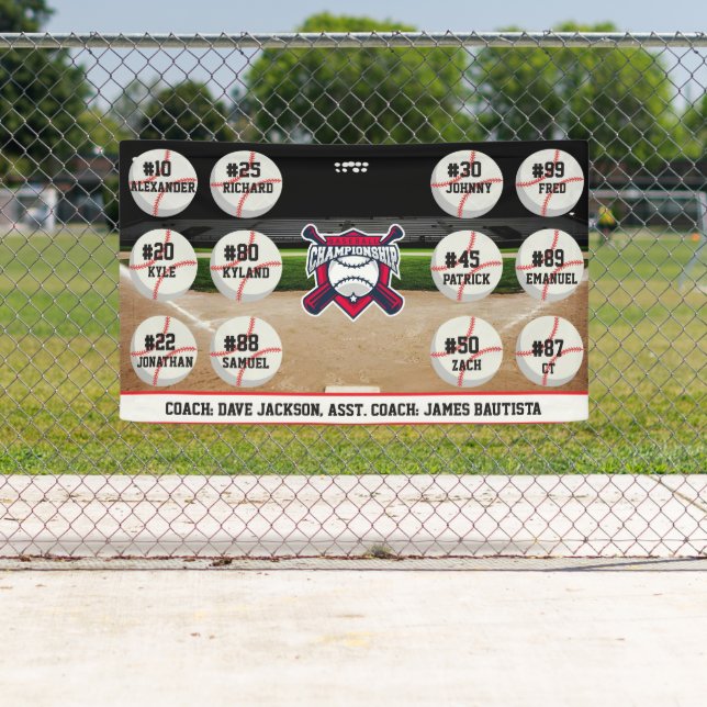 Baseballmannschaft Banner (Insitu)
