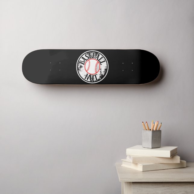 Baseballmutter Skateboard (Wandkunst (Horz))