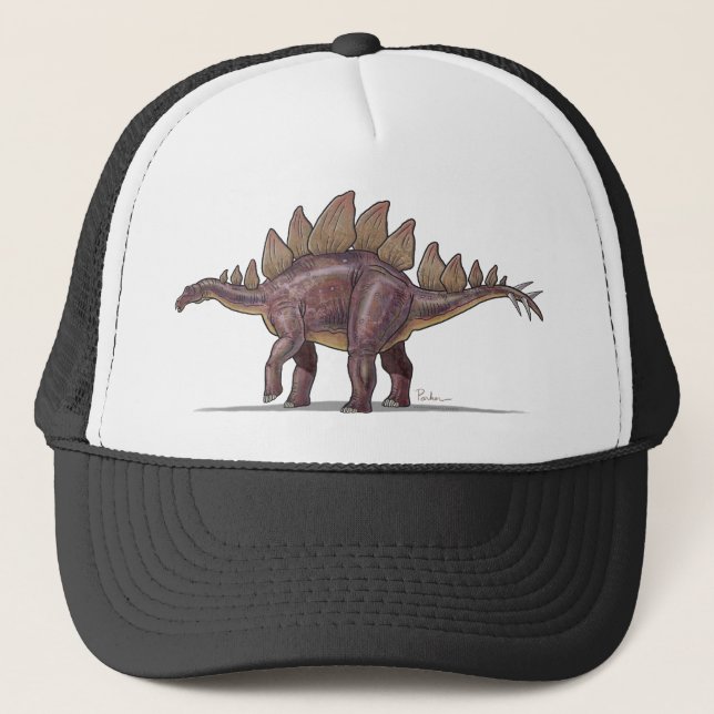 Baseballmützestegosaurus-Dinosaurier Truckerkappe (Vorderseite)