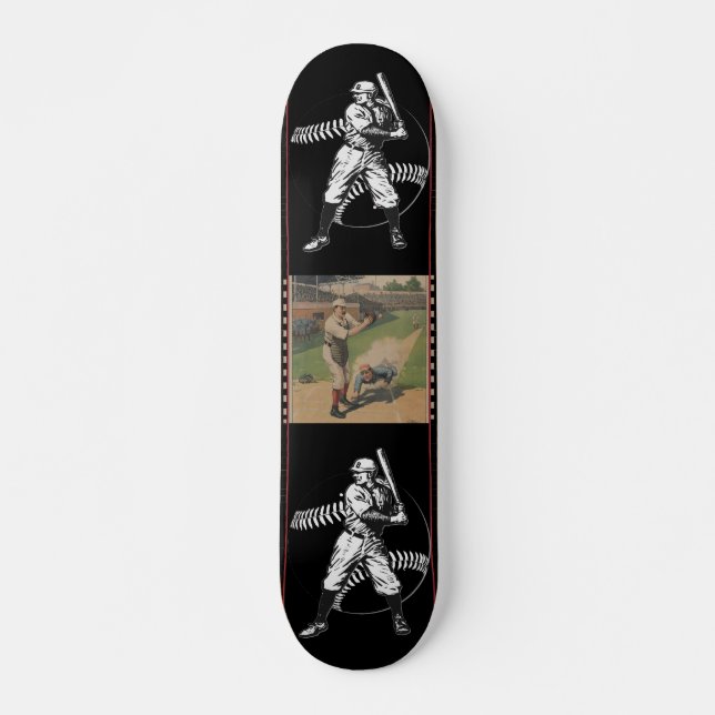 Baseballplakat Skateboard (Vorne)
