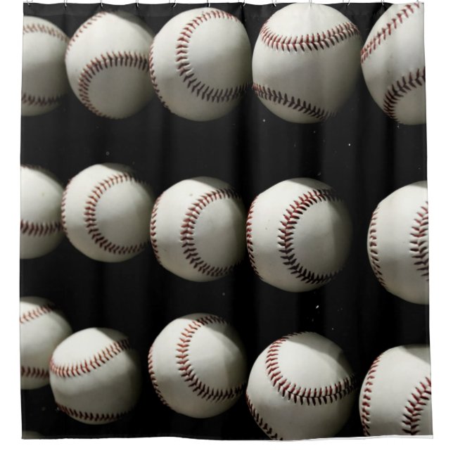 Baseballs Duschvorhang (Vorderseite)