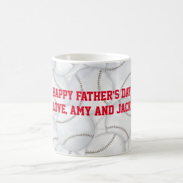 Baseballs Fathers Day Tasse (Mittel)
