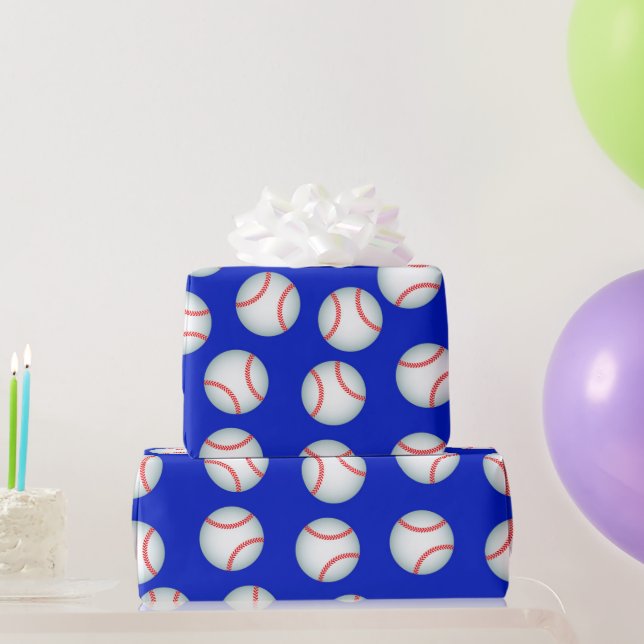 Baseballs Geschenkpapier (Partygeschenke)