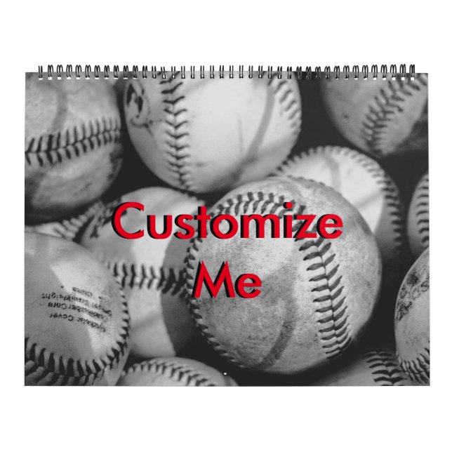 Baseballs in Schwarz und Weiß Kalender (Titelbild)