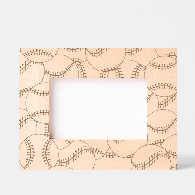 Baseballs Laser Etted Picture Frame Geätzte Rahmen (Vorderseite)