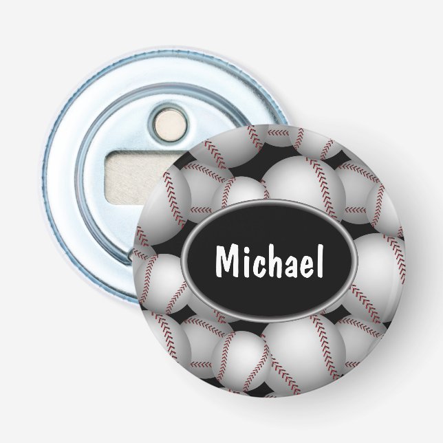 Baseballs Pattern Flaschenöffner (Vorderseite)