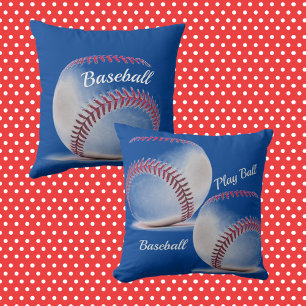 Baseballs Red White und Blue Sporty Kissen