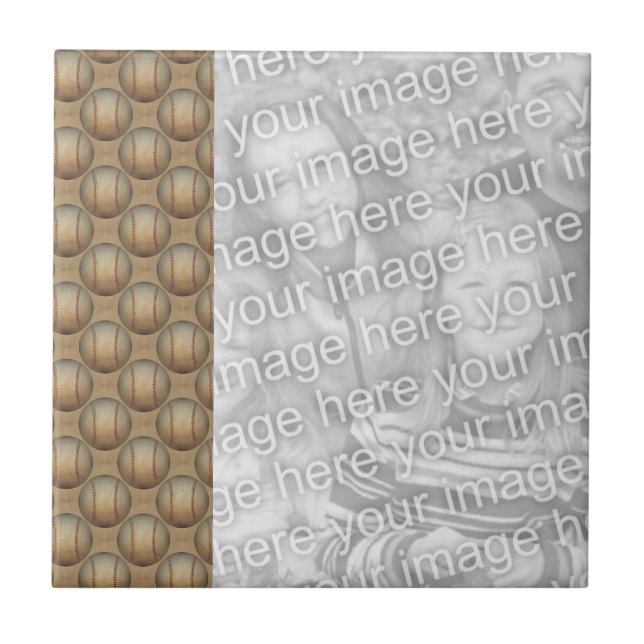 Baseballs Sport gestalten Ihr Foto Fliese (Vorderseite)