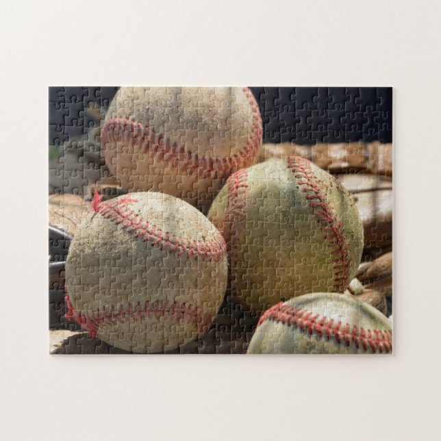 Baseballs und Handschuh Puzzle (Horizontal)