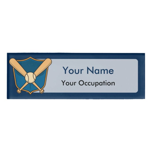 Baseballschild Namenschild (Vorderseite)