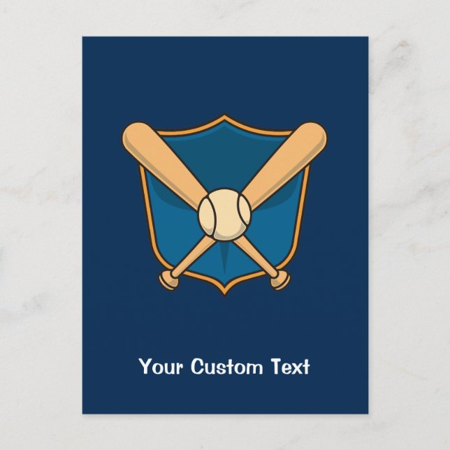 Baseballschild Postkarte (Vorderseite)