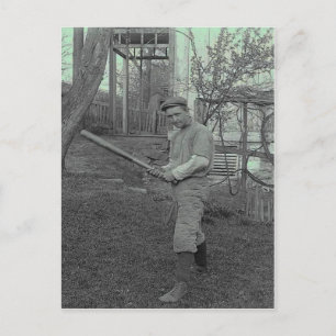 \Baseballschläger-Fotografie Vintage Vatertag Postkarte