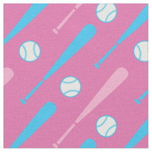 Baseballschläger, rosa und pastellblau stoff