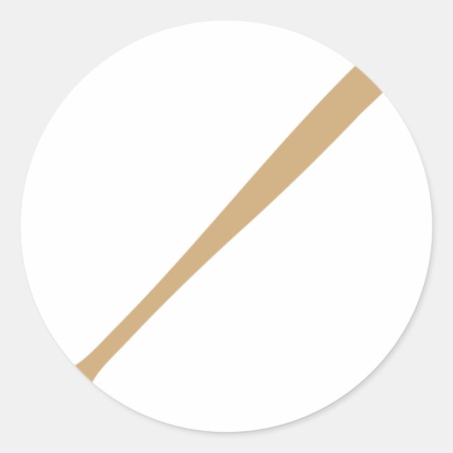 Baseballschläger Runder Aufkleber (Vorderseite)