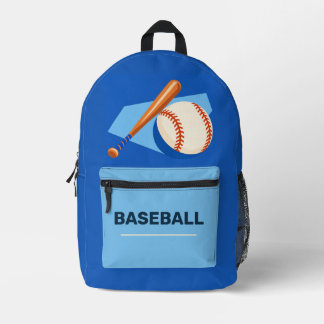Baseballschläger und -ball Royalblauer Rucksack