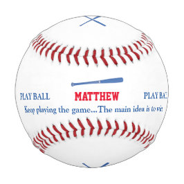 Baseballschläger und spielen personalisiert baseball