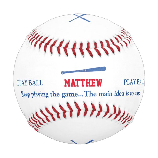 Baseballschläger und spielen personalisiert baseball (Rückseite)