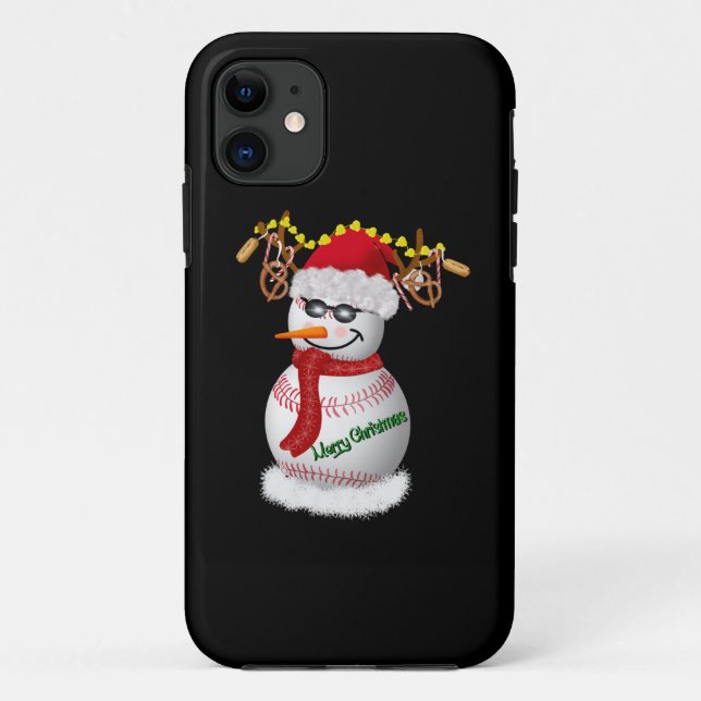 Baseballschneemann mit den üblichen Snacks Case-Mate iPhone Hülle (Rückseite)