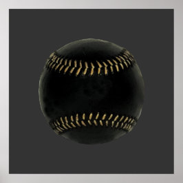 Baseballschwarz Poster
