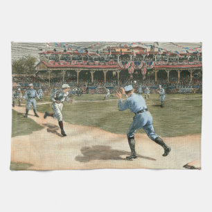 Baseballspiel der Nationalliga 1886 Geschirrtuch