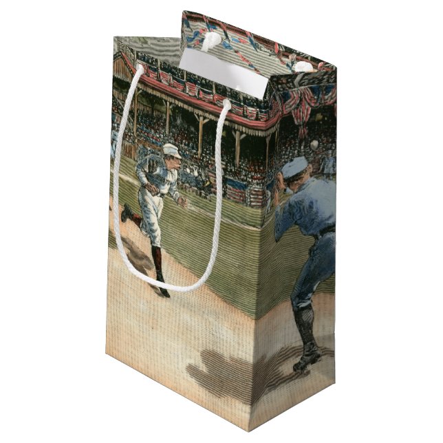 Baseballspiel der Nationalliga 1886 Kleine Geschenktüte (Rückseite Schrägansicht)
