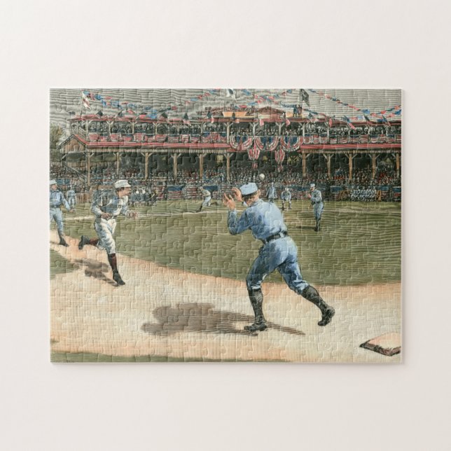 Baseballspiel der Nationalliga 1886 Puzzle (Horizontal)