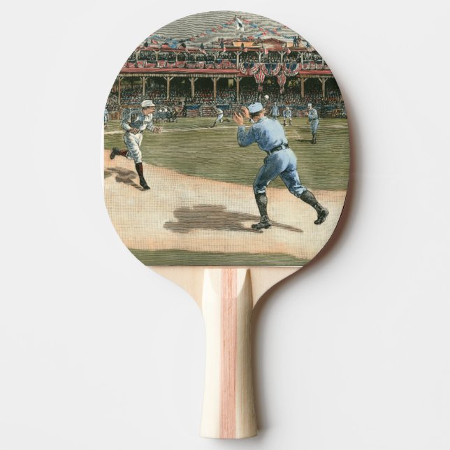 Baseballspiel der Nationalliga 1886 Tischtennis Schläger