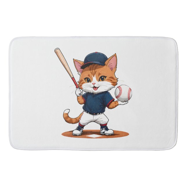 Baseballspieler Badematte (Vorderseite)