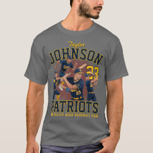 Baseballspieler Benutzerdefiniertes Foto Retro Boo T-Shirt