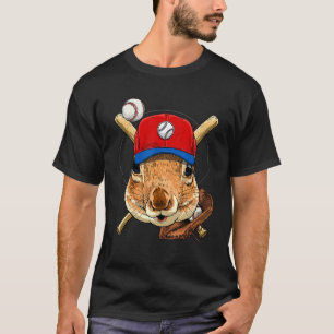 Baseballspieler Eichhörnchen Werfer Fänger Basebal T-Shirt