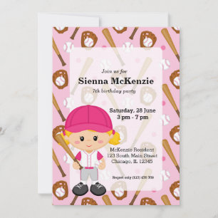 Baseballspieler Einladung