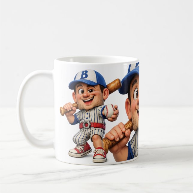 Baseballspieler Humor Kaffeetasse (Links)
