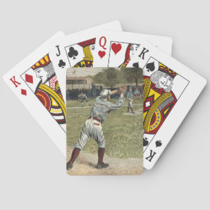 Baseballspieler in zweiter Base ausgeworfen Spielkarten