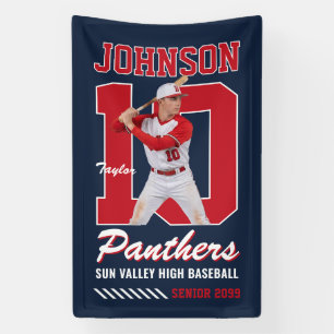Baseballspieler-individuelle Fototrikotnummer Spor Banner