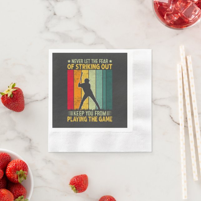 Baseballspieler-Motivation Serviette (Beispiel)