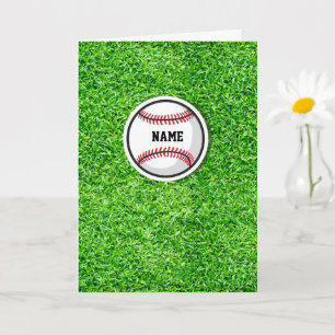 Baseballspieler NAME Ball Grünes Gras  Karte