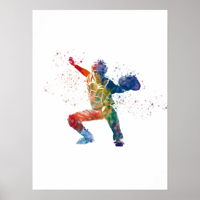 Baseballspieler Poster (Vorne)