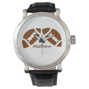 Baseballsportarten Rugby geben Jungen und Jungen d Armbanduhr